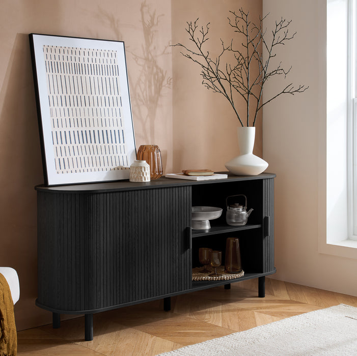Birlea Axel 2 Door Fluted Sideboard Black