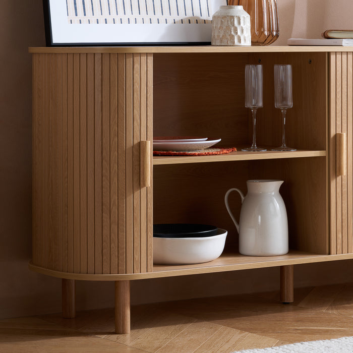 Birlea Axel 2 Door Fluted Sideboard Oak