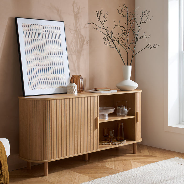 Birlea Axel 2 Door Fluted Sideboard Oak