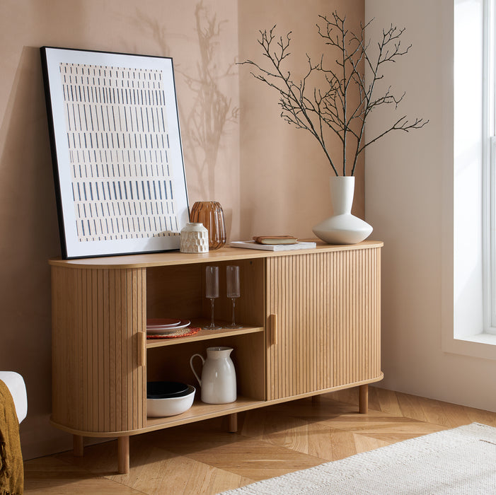 Birlea Axel 2 Door Fluted Sideboard Oak