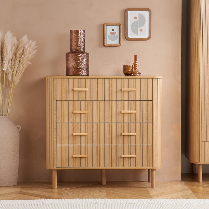Birlea Axel 5 Drawer Fluted Chest