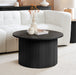 Birlea Axel Round Fluted Coffee Table Black