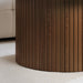 Birlea Axel Round Fluted Coffee Table Walnut