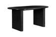 Birlea Axel Oval Fluted Dining Table With 4 Chairs Black