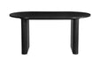 Birlea Axel Oval Fluted Dining Table With 4 Chairs Black