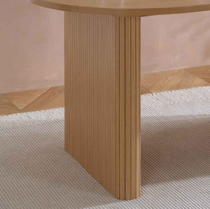 Birlea Axel Oval Fluted Dining Table Oak