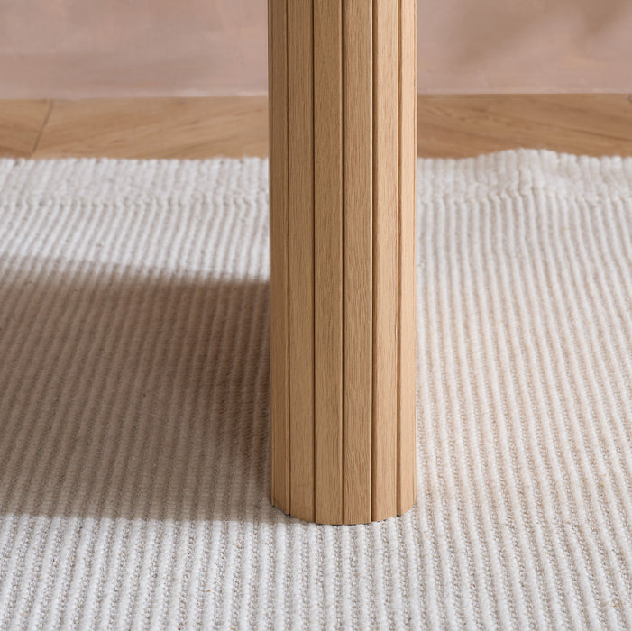 Birlea Axel Oval Fluted Dining Table Oak