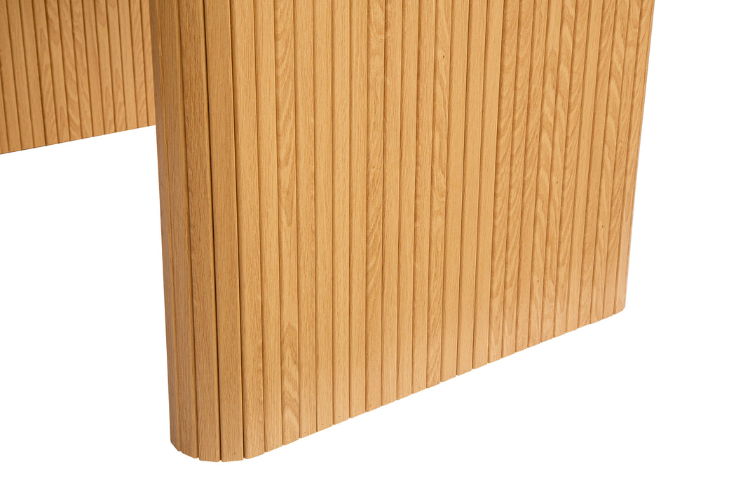 Birlea Axel Oval Fluted Dining Table With 4 Chairs Oak