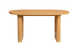 Birlea Axel Oval Fluted Dining Table With 4 Chairs Oak