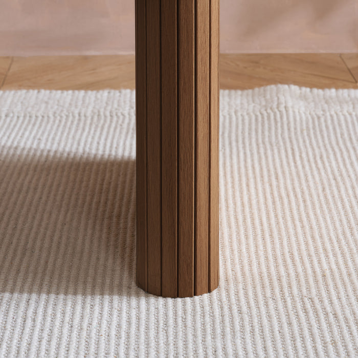 Birlea Axel Oval Fluted Dining Table Walnut