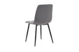 Birlea Axel Round Fluted Dining Table with 4 Chairs Black