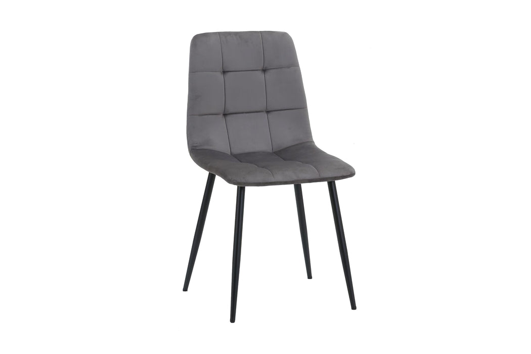 Birlea Axel Round Fluted Dining Table with 4 Chairs Black