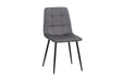Birlea Axel Round Fluted Dining Table with 4 Chairs Black