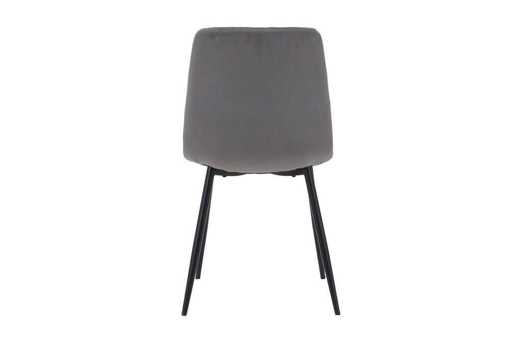 Birlea Axel Round Fluted Dining Table with 4 Chairs Black