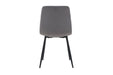 Birlea Axel Round Fluted Dining Table with 4 Chairs Black