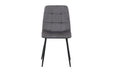 Birlea Axel Oval Fluted Dining Table With 4 Chairs Black
