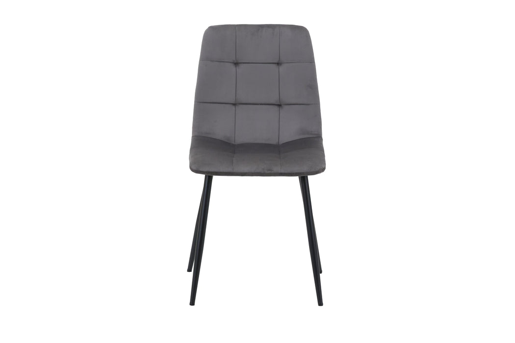 Birlea Axel Round Fluted Dining Table with 4 Chairs Black