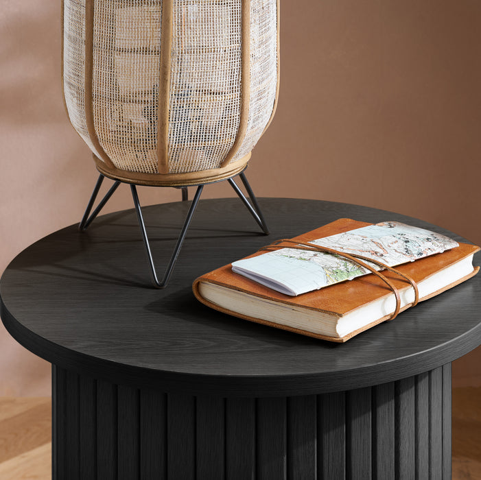 Birlea Axel Fluted Side Table Black