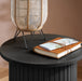 Birlea Axel Fluted Side Table Black