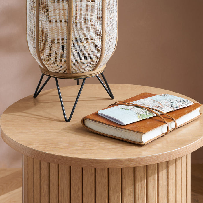 Birlea Axel Fluted Side Table Oak