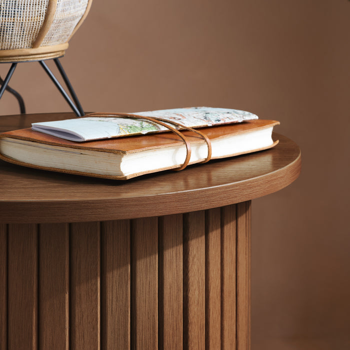 Birlea Axel Fluted Side Table Walnut