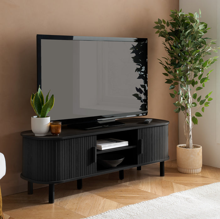 Birlea Axel Fluted TV Unit Black