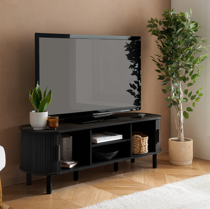 Birlea Axel Fluted TV Unit Black