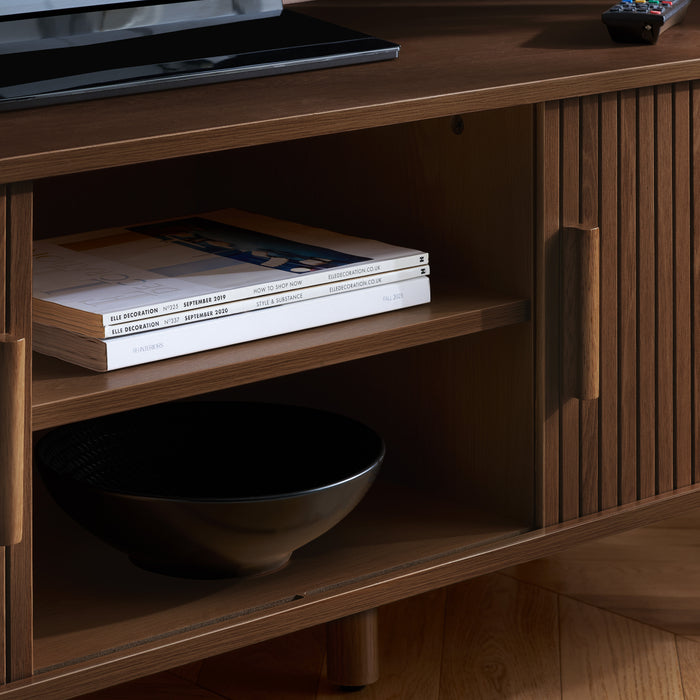 Birlea Axel Fluted TV Unit Walnut