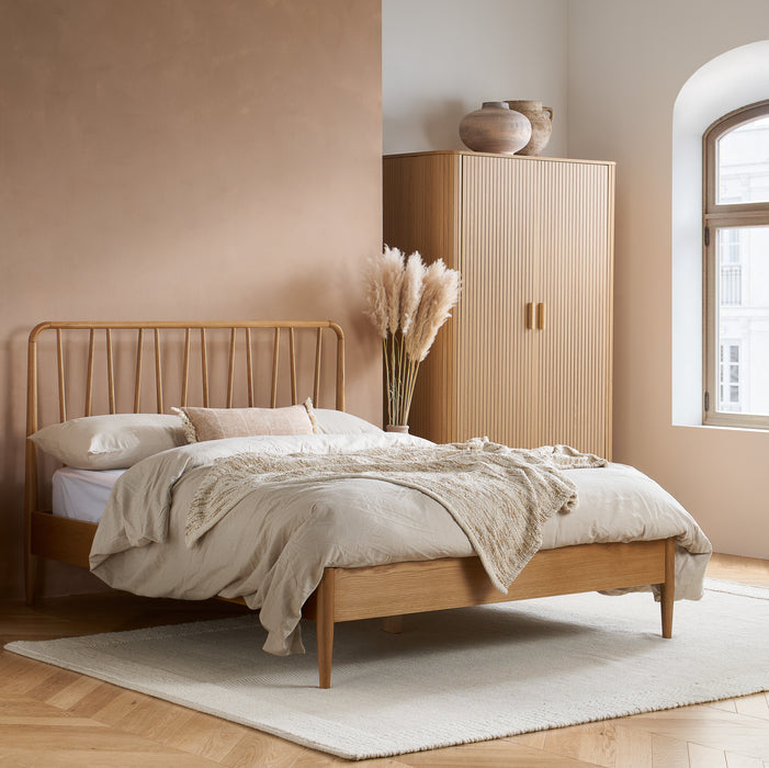 Birlea Axel 2 Door 1 Drawer Fluted Wardrobe