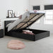 Birlea Berlin Small Double Ottoman Bed Black Crushed Velvet
