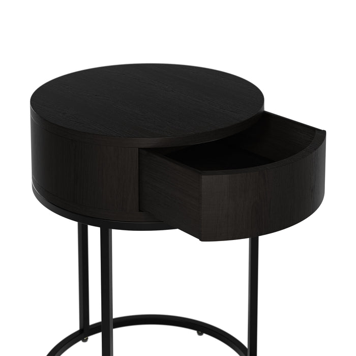Hampton Bedside | Round Wooden