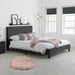 Birlea Berlin King Bed Black Crushed Velvet