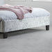 Birlea Berlin Double Bed Steel Crushed Velvet