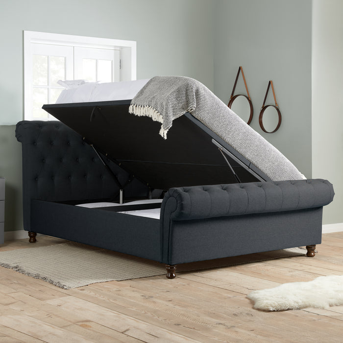 Birlea Castello Double Side Ottoman Bed Charcoal