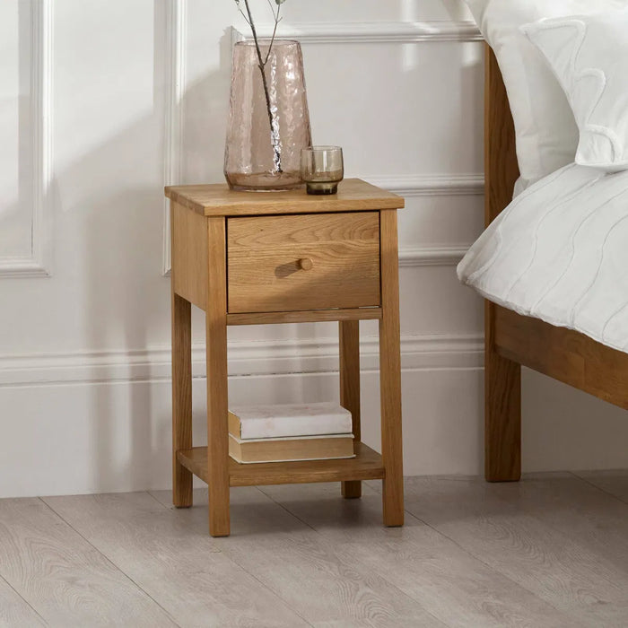 Coxmoor 1 Drawer Bedside - Oak