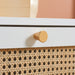 Birlea Croxley 7 Drawer Rattan Chest White