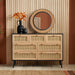 Birlea Croxley 7 Drawer Rattan Chest Black
