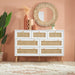 Birlea Croxley 7 Drawer Rattan Chest White
