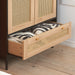 Birlea Croxley 2 Door 1 Drawer Rattan Wardrobe Black