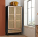 Birlea Croxley 2 Door 1 Drawer Rattan Wardrobe Black