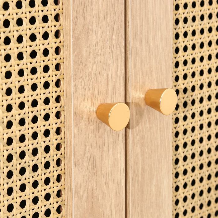 Birlea Croxley 2 Door 1 Drawer Rattan Wardrobe Oak