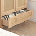 Birlea Croxley 2 Door 1 Drawer Rattan Wardrobe Oak