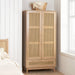 Birlea Croxley 2 Door 1 Drawer Rattan Wardrobe Oak