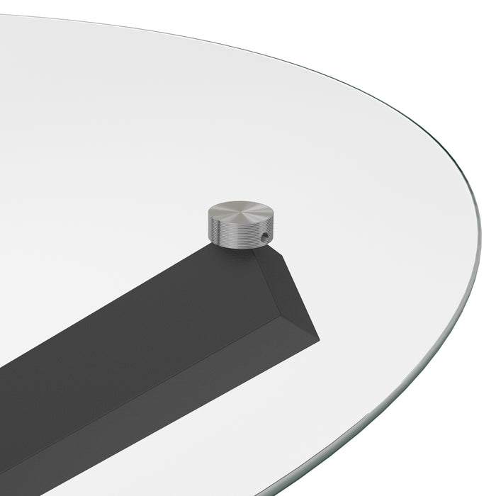 Capri Glass and Black Dining Table