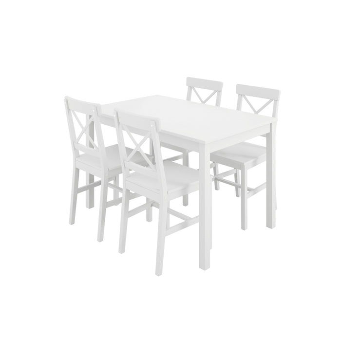 Crawford White 4 Seater Dining Set