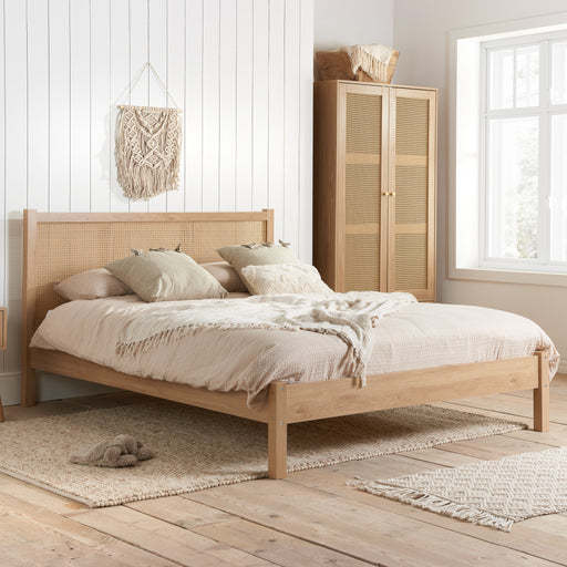 Birlea Croxley 2 Door 1 Drawer Rattan Wardrobe Oak