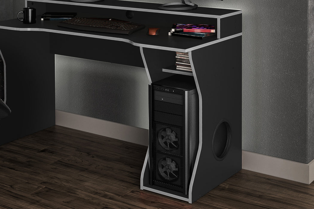 Birlea Enzo Gaming Computer Desk Black & Silver