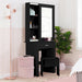 Birlea Evelyn 1 Drawer Sliding Mirror Dressing Table Black