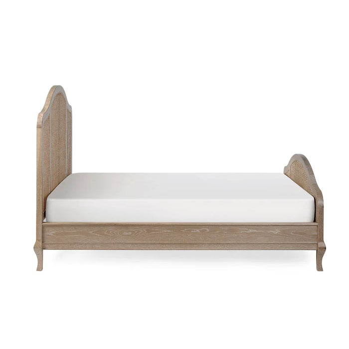 FLEUR RATTAN BED 135CM- LIGHT OAK
