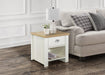 Birlea Highgate 1 Drawer Lamp Table Cream & Oak